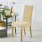 Plush Plaid Elastic Chair Cove Spandex Elastic Dining Chair Protective Case Soft Plush Chair Cover - Yellow