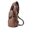 Men Large Size Outdoor USB Charging Port Chest Bag Travel Daypack Sling Bag Crossbody Bag For Men - Light Brown
