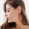 Boucles d'oreilles perforantes plaquées or incrusté de cuivre Zircon entourent le clip d'oreille des femmes de l'auricule - 11