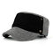 Men Patchwork Woolen Flat Hat Windproof Adjustable Snapback Caps  - Grey