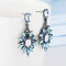 Retro Shiny Rhinestone Earrings Vintage Long Style Gem Earrings Drop For Women - 01