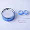 Contact Lens Case With Mirror Travel Portable Diamond Exquisite Lovely Container Eyewear Accessories - Blue