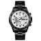 Visor de data masculino de aço inoxidável à prova d'água estilo empresarial pulso Watch Quartzo Watches - 06