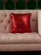 Almofada de lantejoulas de Natal de 1 unidade Caso sem almofada de sofá doméstico - Vermelho