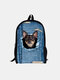 3D Animal Creative Cartoon Cute Cat Print Casual Style Backpack Schoolbag - #04