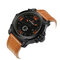 NAVIFORCE Men's Leather Wristwatch Calendar Date Quartz Waterproof Military Wrist Watch - #02