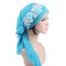 Headwear Turbans For Women Long Hair Head Scarf Headwraps Cancer Hats - Blue