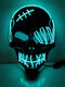 1 PC One-Eyed Pirate Mask Halloween LED Light Up Mask For Festival Halloween Cosplay Costume For Men Women Kids - Blue