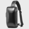 Men Oxford USB Charging Multi-Layers Waterproof Outdoor Crossbody Bag Chest Bag Sling Bag - #01