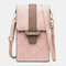 Women Anti-theft Argyle 6.3 Inch Phone Bag Crossbody Bag - Pink