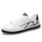 Men Stylish Synthetic Leather Sport Slip Resistant Casual Sneakers - White Black
