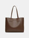 Women 3 PCS Large Capacity Handbag Shoulder Bag Tote - Coffee