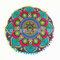 Mandala floral boêmia com gradiente redondo capa de almofada de assento para quarto doméstico e decoração com arte - #13