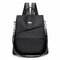 Women Nylon Anti theft Water-resistant Large Capacity Backpack Casual Shoulder Bag - Black