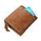 RFID Antimagnetic Vintage Casual Genuine Leather Wallet For Men - Brown