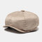 Men Vintage Painter Beret Hats Octagonal Newsboy Cap Cabbie Lvy Flat Hat - Beige