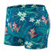 Mens Stylish Print Smooth Breathable Swimwear Stretch Waist Quick Dry Swim Shorts With Pad - Navy