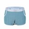 Men Comfy 100%Cotton Liner Pouch Boxer Trunks Elastic Belt Daily Life Arrow Pants Shorts - Blue