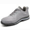 Mesh Steel Toe Lace Up Sport Hiking Shoes - Grey