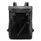 Faux Leather Large-capacity School Backpack Leisure Shoulder Bag For Men - Black