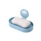Double-Layer Soap Box Without Punching Home Wall-Mounted Bathroom Drain Soap Box Tet Soap Storage Box - Blue
