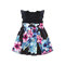 Mommy and Me Matching Outfits Flower Printed Sleeveless Dress / Skirt Sets - Daughter