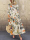 Robe taille haute à imprimé floral vintage Plus - Jaune