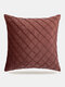 1 PC Velvet Solid Lattice Decoration In Bedroom Living Room Sofa Cushion Cover Throw Pillow Cover Pillowcase - Leather Pink