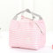 Women Cute Lunch Tote Bag Handbag Zipper Storage Waterproof Containers Picnic Pouch Bag - Pink Stripe