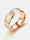 1 Pcs Retro Simple Roman Numeral Titanium Steel Couple Rings Men's Rings - Apricot
