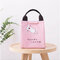 Niedliche Tier zum Mitnehmen Isolierbeutel Lunch Bag Eisbeutel Tragbare Aluminiumfolie Lunchbox Picknicktasche  - Rosa
