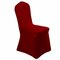 Tampa do assento da cadeira elástica elegante em cor sólida e elástica - Vinho vermelho