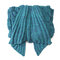 195x90cm Yarn Knitted Mermaid Tail Blanket Handmade Crochet Throw Super Soft Sofa Bed Mat - Blue