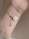 Ins Alloy Copper Daisy Floral Pull-out Ajustable Pullable Collier Bracelet - #02