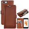 Women Men Multifunctional Detachable iPhone7/7Plus/6/6s/6Plus/6sPlus  Phone Case Wallet Card Holder - Brown