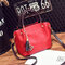 Women PU Leather Vintage Handbag Crossbody Bag  - Wine