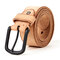 Retro Belt Genuine Leather Men's Belt Casual Frosted Waistband Waist Strap Pin - Camel