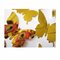 12PCS 5 Colors 3D Mirror Surface Butterfly Art Applique Fridge Magnet Wall Sticker - Gold