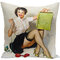 1 PC Retro Poster Girl Pillowcase Super Soft Plush Throw Pillow Cover Cushion Cover Homeware - #4