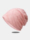 Women Lace Calico With Broken Rhinestones Breathable All-match Beanie Hat - Pink
