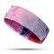 Mens Womens Non-slip Head Scarf Bicycle Hat Fitness Yoga Sweat Bands Sports Hair Band - Pink
