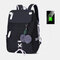 Women USB Charging Printed 15.6 Inch Laptop Pocket Fluffy Ball Large-capacity Backpack - #08