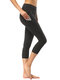 Yoga Pants With Pockets Women Fitness Workout Running Pant - Black