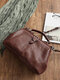 Women Vintage PU Leather Brown Phone Bag Crossbody Bag Handbag Satchel Bag - Coffee
