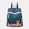 Women Multi-Carry Waterproof Anti Theft Cartoon Shoulder Bag Backpack - Blue