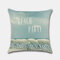 Funda de almohada de playa Paisaje de playa Coco Impresión digital de lino de Palm Hut - #1