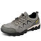 Men Outdoor Waterproof Non Slip Wearable Soft Sole Casual Hiking Sneakers - Gray