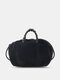Women Plush Brief Solid Color Cloud-Shaped Handbag Crossbody Bag - Black