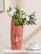1PC Creative Nordic Style Abstract Face Figure Character Home Garden Desktop Decor Succulents Flower Pot Planter Vase - #04