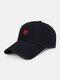 Unisex Cotton Rose Embroidery Fashion Sunshade Baseball Hat - Black